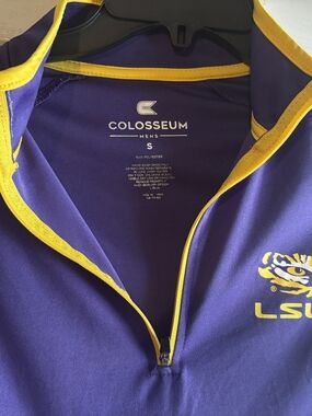 Colosseum Men's Purple and Gold LSU Quarter-Zip Pullover